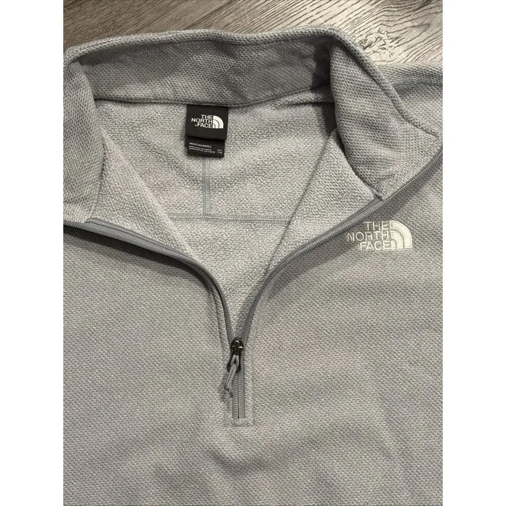 The North Face Men's Textured Cap Rock 1/4 Zip Fleece Pullover Gray XXL 2XL